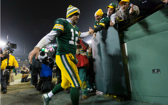 Aaron Rodgers likes Packers fans, but doesn't care about your fantasy team. (USATSI)