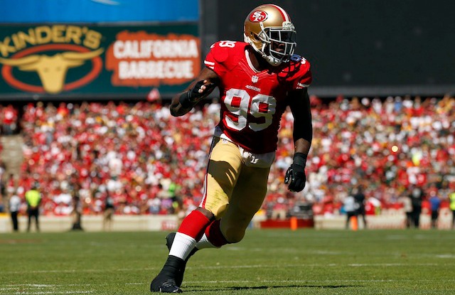 Aldon Smith was arrested for suspicion of DUI on Friday in San Jose. (USATSI)