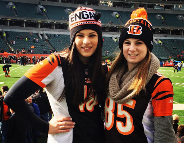 These girls probably weren't even alive for the last Bengals playoff win. (Instagram/DaniRose013)