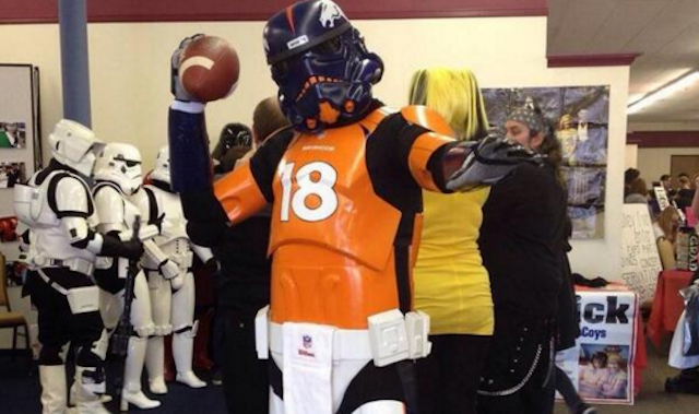 Storm Trooper Peyton Manning might be the Broncos best option at QB. (Twitter/BigBenior)