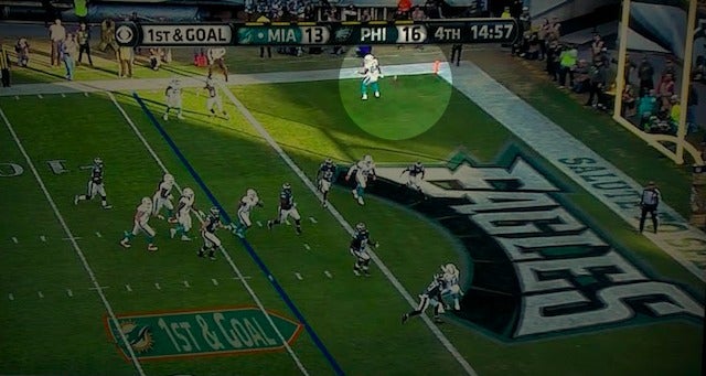 <img src="http://sports.cbsimg.net/images/video.gif">Tannehill's TD pass batted 30 feet in the air