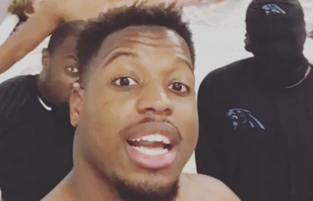 What nerves? Panthers lip sync in a hot tub