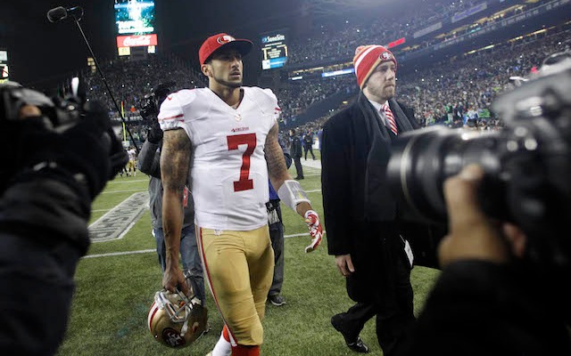 Contract talks between Colin Kaepernick and the 49ers are currently on hold. (USATSI)