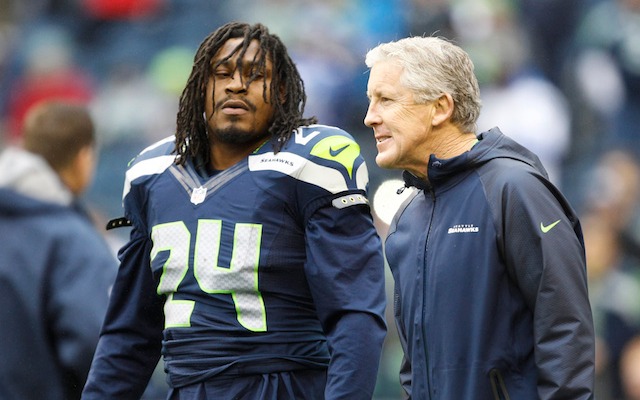Pete Carroll would like to see Marshawn Lynch honor his contract. (USATSI)
