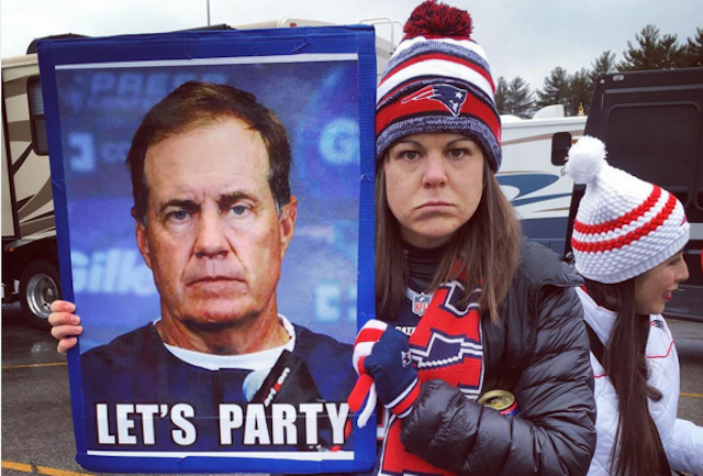 Patriots fans will be partying if New England wins on Sunday. (Instagram/Carriglb)