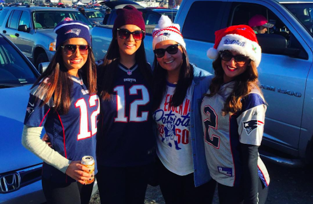 These girls are smiling because Tom Brady is somehow still healthy. (Instagram/ayla_g)