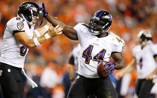 For the second time in nine months, Vonta Leach has been cut by the Ravens. (USATSI)