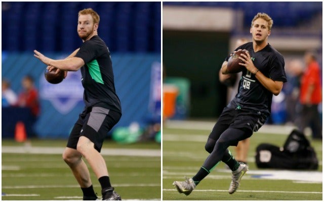 Report: Rams to meet Wentz, Goff before draft