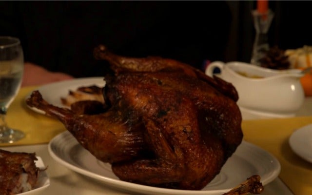 <img src="/images/video.gif">Gronk fries a turkey for 'Gronksgiving'