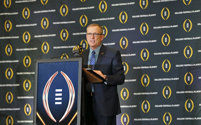 Jeff Long will not be standing at this podium in 2017. (USATSI)
