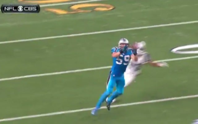 <img src="/images/video.gif">Kuechly picks off Romo on consecutive plays