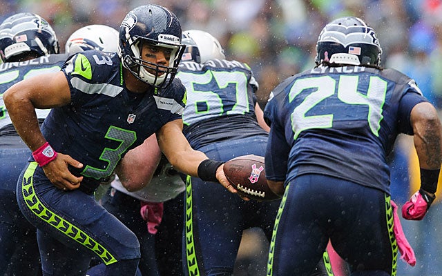 Russell Wilson and Marshawn Lynch (US Presswire)