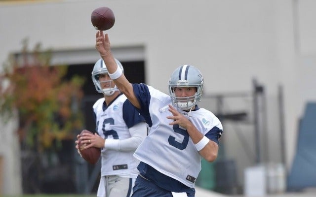 Romo back at Cowboys practice, and throwing