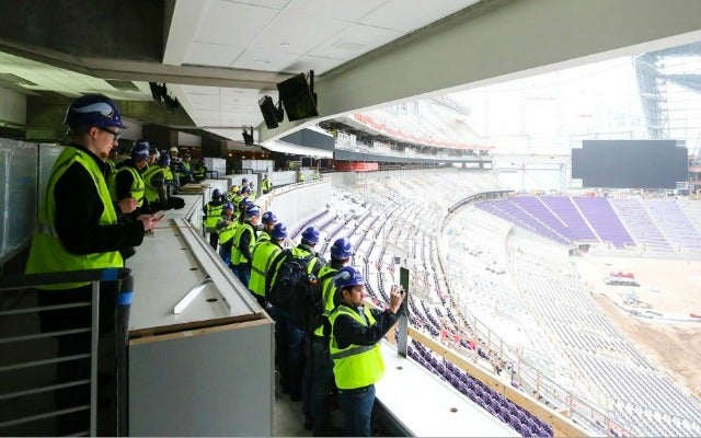 The Vikings' new stadium is almost complete