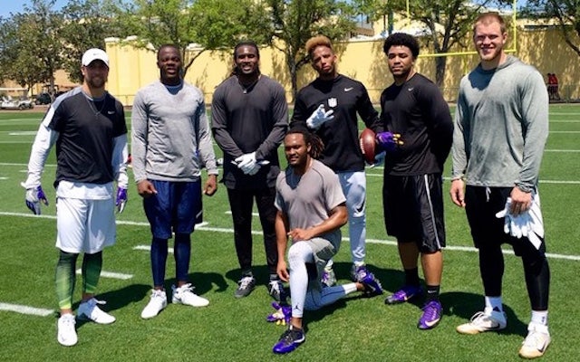 Bridgewater rounds up Vikes for Fla. workouts