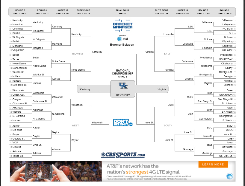 NCAA Bracket Cheat Sheets: Predictions for 2022 March Madness 