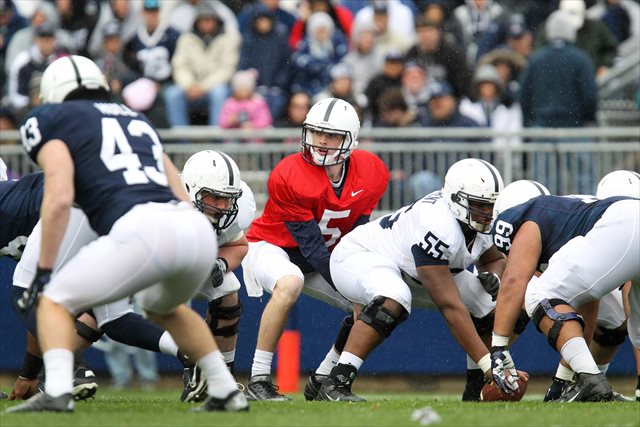 Tyler Ferguson takes snaps for Penn State in the Blue-White Game. (USATSI)