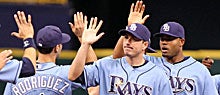 Tampa Bay Rays celebrate (US Presswire)