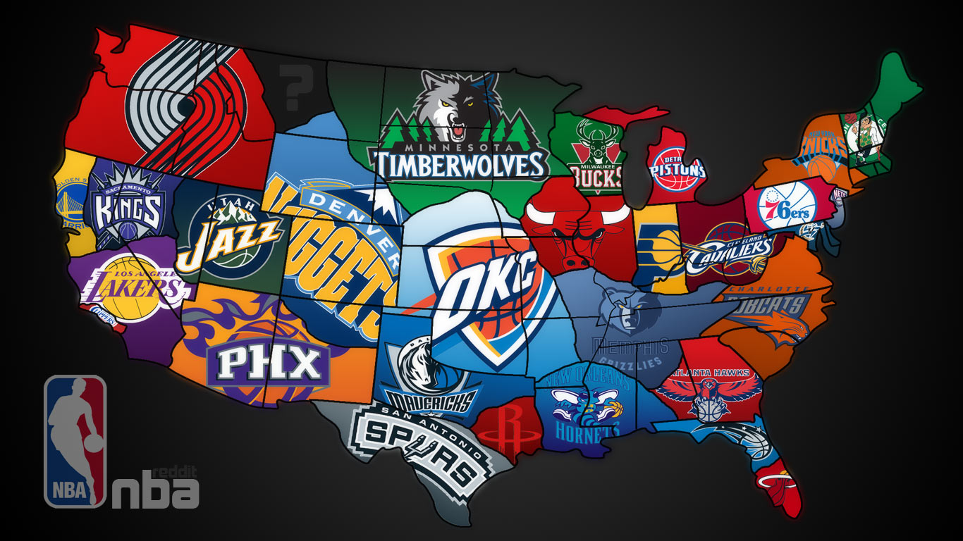 nba division map