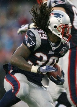 L. Maroney was traded from New England to Denver this week, and he says he's grateful for the fresh start (Getty).