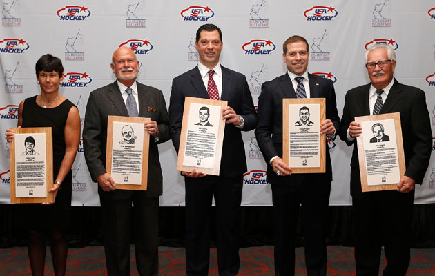 Curley, Karmanos, Guerin, Weight and Mason enter the US Hall. (Getty Images)