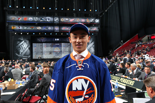 Andong Song and the Islanders made history at the NHL Draft. (Getty Images)