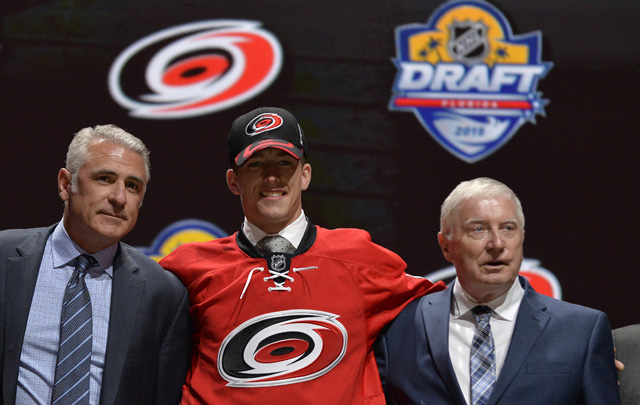 Noah Hanifin signed his first pro contract Saturday. (USATSI)
