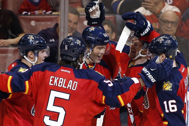 Jaromir Jagr and the Panthers are celebrating their quick return to first place. (USATSI)