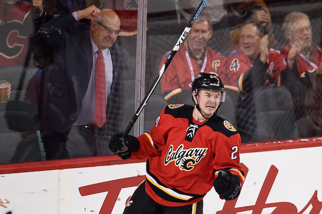 Jiri Hudler's buzzer beating goal sent the Calgary Flames to overtime on Friday night.(USATSI)