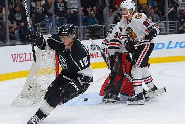 Marian Gaborik celebrates his OT winner against the Blackhawks. (USATSI)