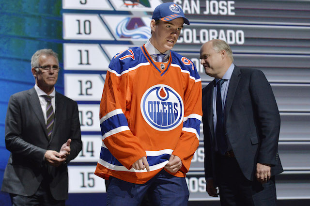 Connor McDavid was the top pick in the first round on Friday night. (USATSI)