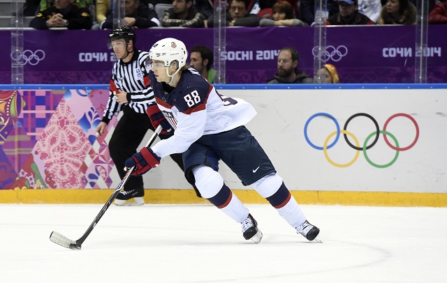 Patrick Kane could enter the World Cup with a scoring title under his belt. (USATSI)