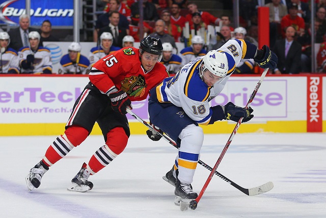 The Blackhawks and Blues clash for the third time this season on Sunday. (USATSI)