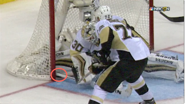 Is this in the net? Probably.  (NHL)