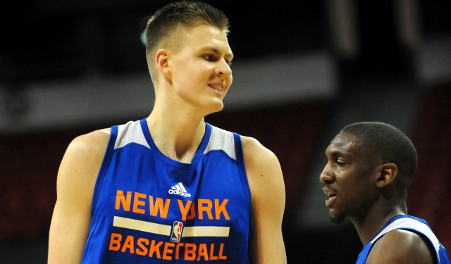 Kristaps Porzingis has come close to his weight goal. (USATSI)