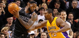 LeBron James, Ron Artest (Getty)
