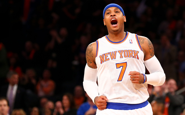 Melo's headed back to small forward. (USATSI)