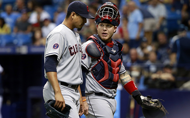 Carlos Carrasco is the latest to flirt with history against the Rays. (USATSI)