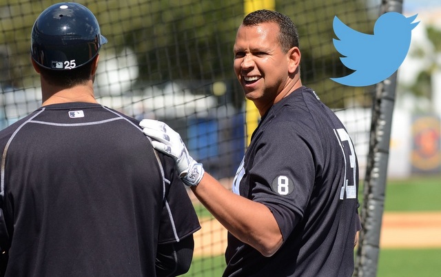 A-Rod trades baseball tips for Twitter help with his young teammates.