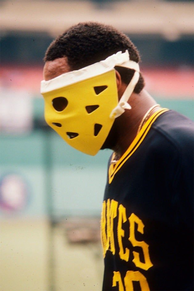 Just because Dave Parker playing baseball in a hockey mask