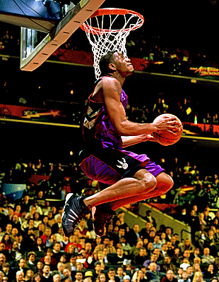 dunk mcgrady tracy contest vinsanity 2000 born night nba competing talked had getty into