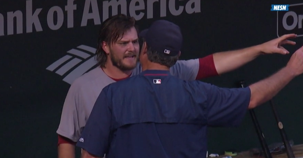 Wade Miley and John Farrell had a heated exchange Thursday.