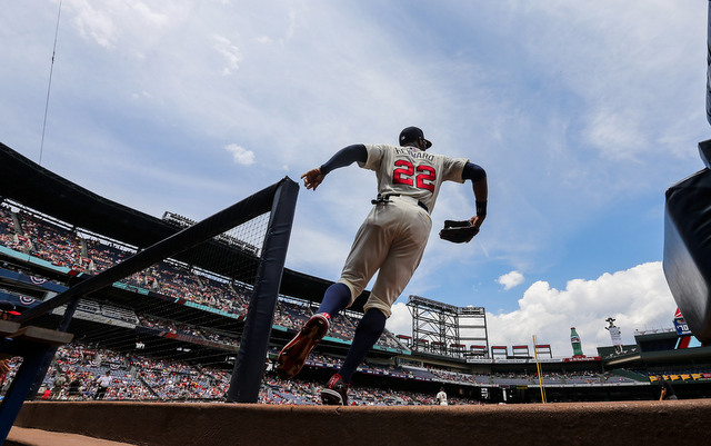 A fan has fallen from the upper deck at Turner Field.