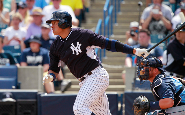 A-Rod went deep on Wednesday afternoon.