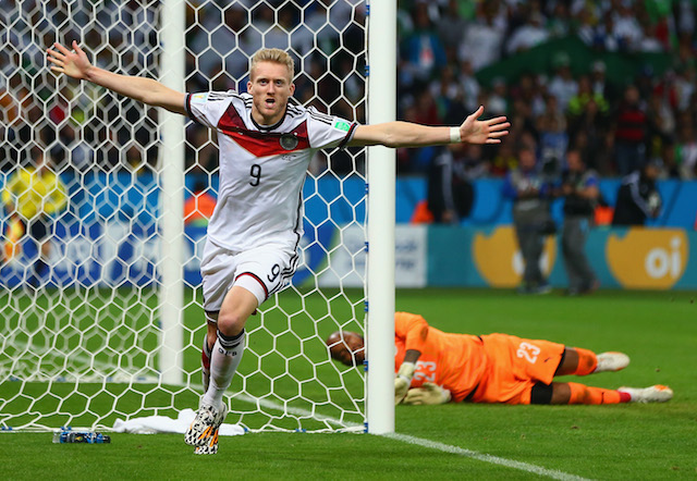 Andre Schurrle scored the first goal for Germany in extra time. (Getty Images)