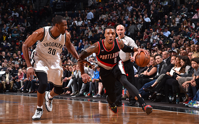 The Blazers couldn't get past Brooklyn on Monday night.  (Getty)