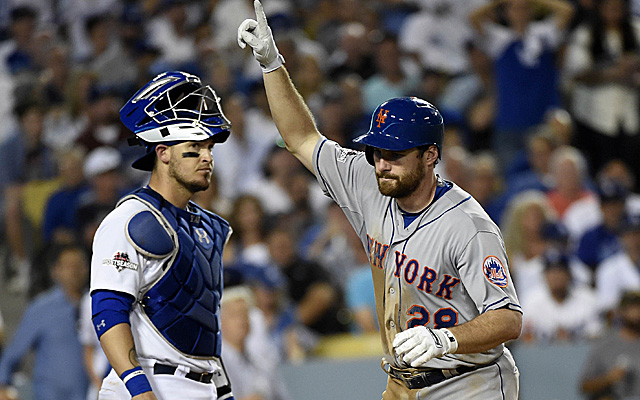 Daniel Murphy celebrates his go-ahead homer in Game 5.