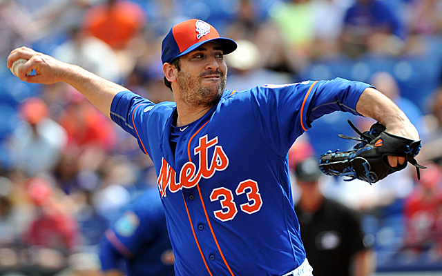 Matt Harvey is lined up to pitch Sunday. 