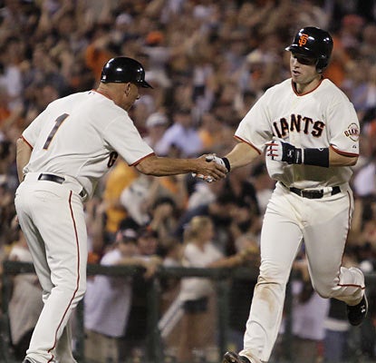 Catcher Buster Posey continues his stellar rookie campaign with another solid performance that includes a three-run home run. (AP)