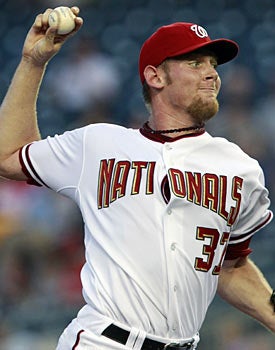From little league on, the arm of a pitcher like Stephen Strasburg tends to get worn down. (AP)